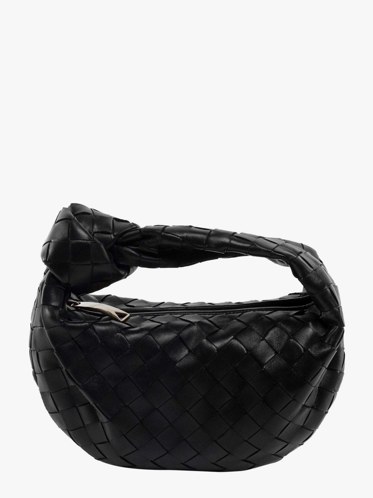 Håndtaske Bottega Veneta Jodie Mini Intrecciato Leather Shoulder Bag Sort | 651876VCPP58425, 0