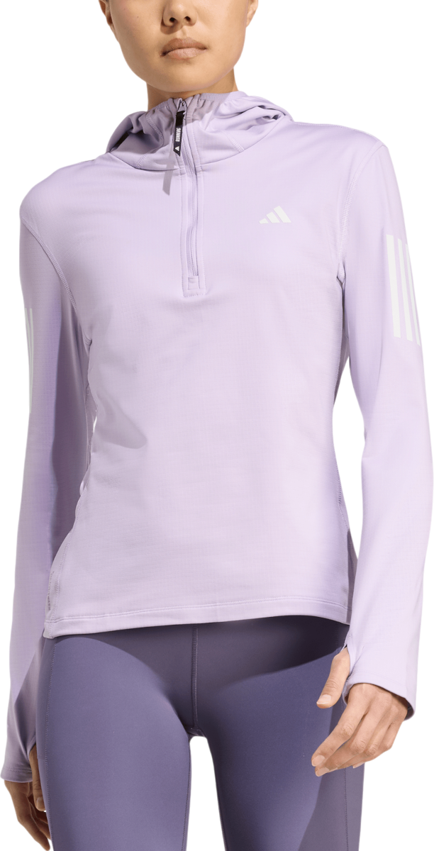 Sweatshirt adidas Originals Own the Run Hooded Running Top Lilla | jw9653