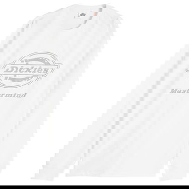 T-shirt Mastermind WORLD MASTERMIND WORLD x Dickies Logo Long Sleeve T-Shirt, Size Large Hvid | MJ25C14-TS216-1, 1