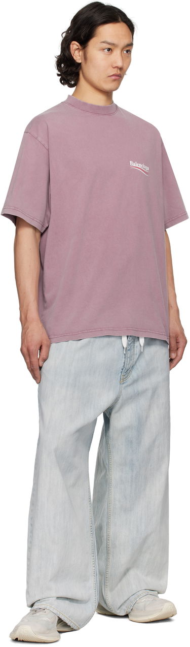 T-shirt Balenciaga Balenciaga Political Campaign T-Shirt Lilla | 764235TNVG5, 3