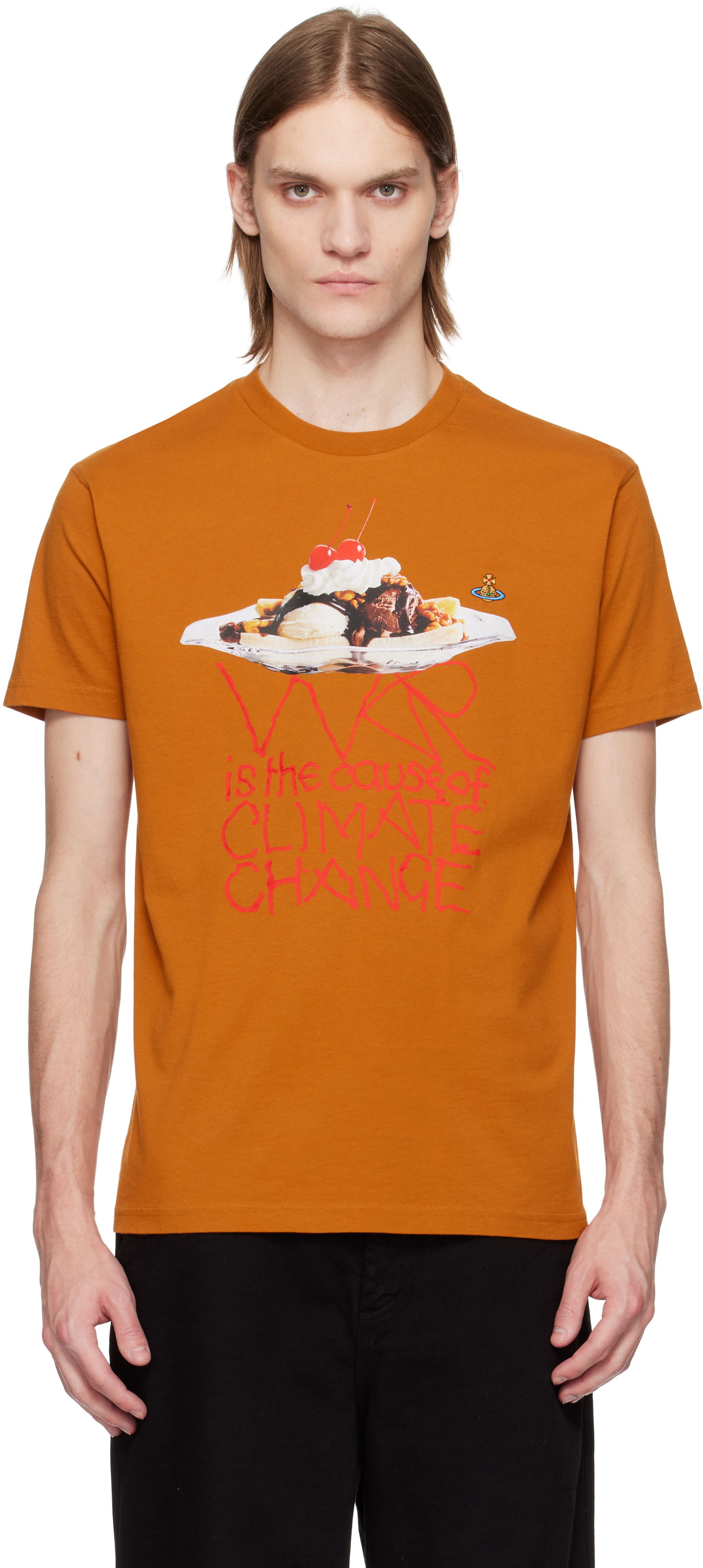 T-shirt Vivienne Westwood Vivienne Westwood Banana Split Graphic T-Shirt Orange | 3G01003B-J009B-, 0