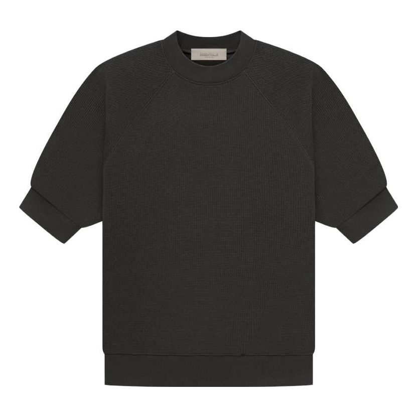 Sweater Fear of God Essentials Waffle Sweatshirt Sort | FOG-SS23-050, 0