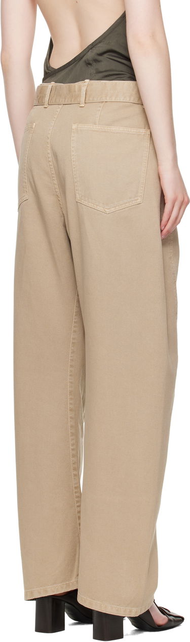 Bukser LEMAIRE Lemaire Twisted Belted Pants Beige | PA326 LD1042, 2
