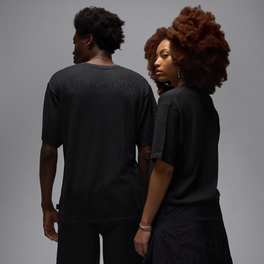 T-shirt Jordan Air Jordan Knitted Jersey T-Shirt Sort | HQ0766-045, 2