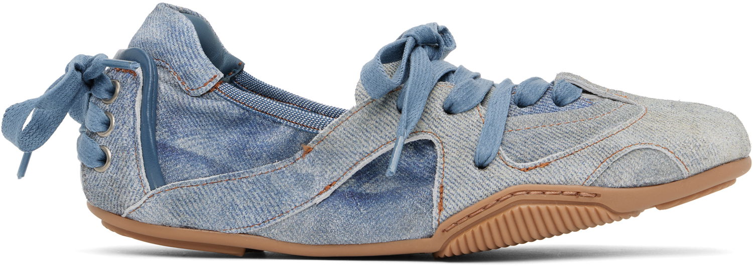 Tøj Acne Studios Acne Studios Lace-Up Flats Blå | AD0774-, 0