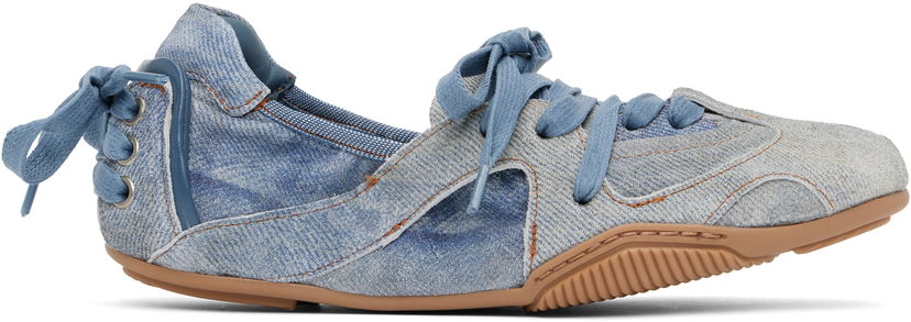 Tøj Acne Studios Acne Studios Lace-Up Flats Blå | AD0774-