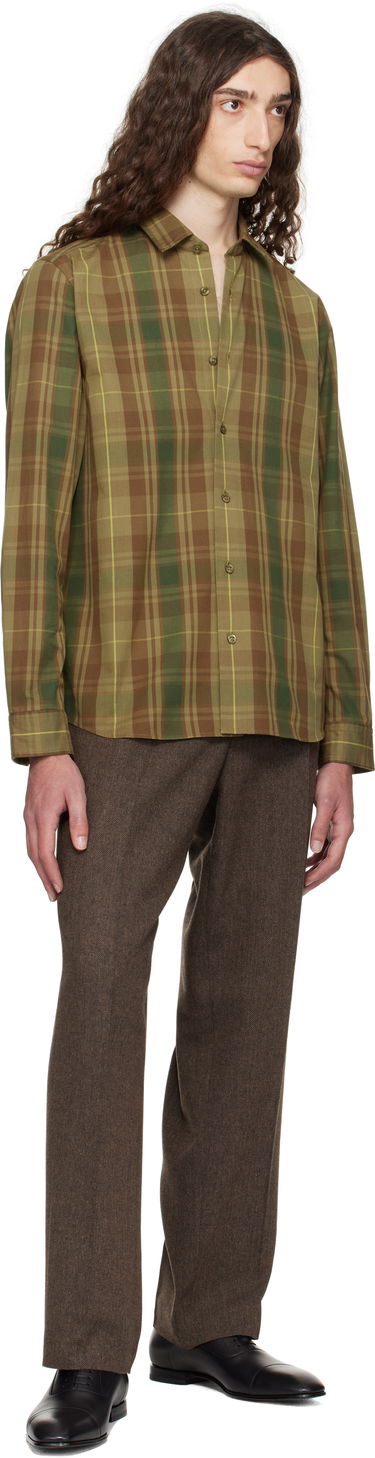Skjorte BOSS Hugo Check Button-Down Shirt Grøn | 50545390, 3