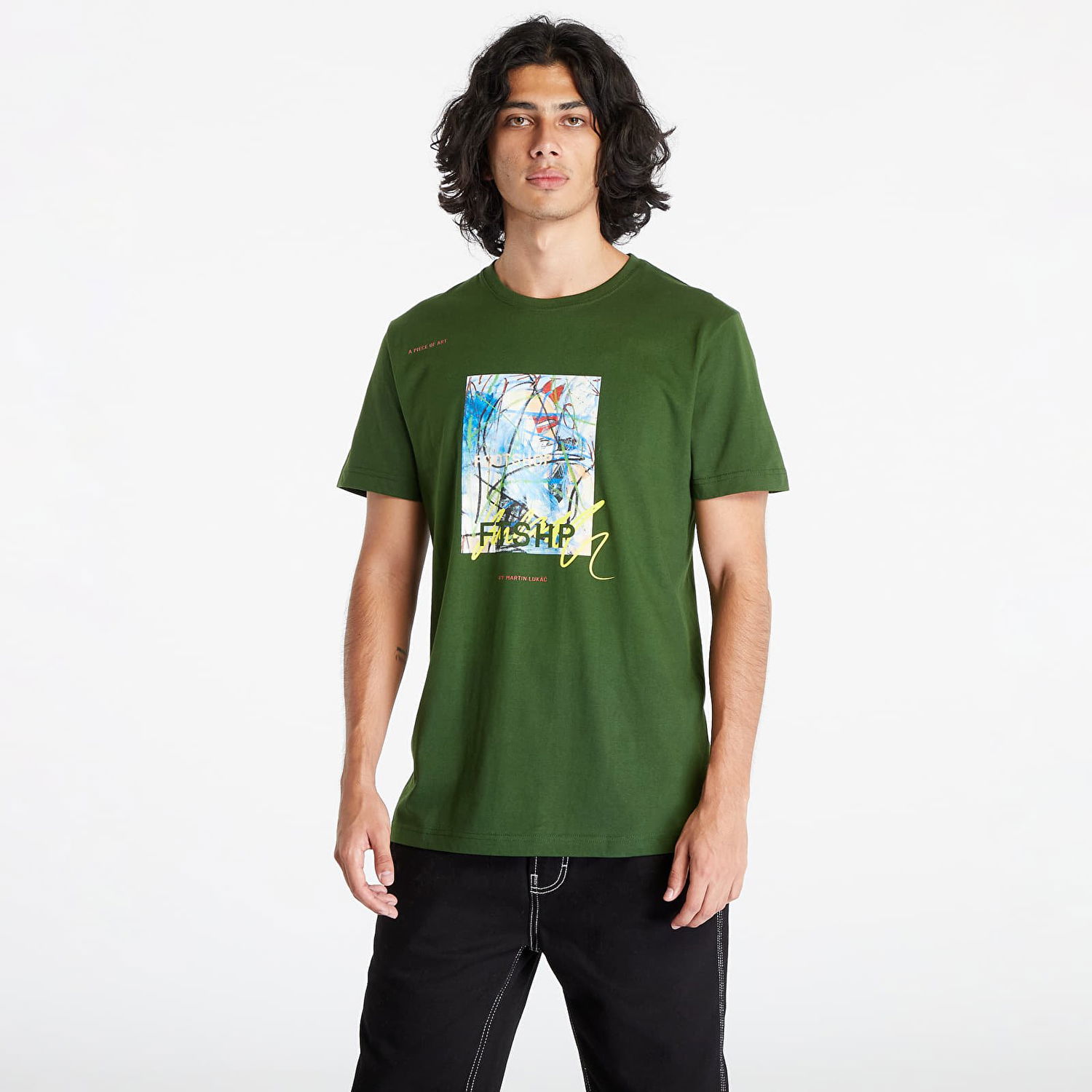T-shirt Footshop Martin Lukáč x Colouring Outside The Lines Grøn | FTSHP_303, 0