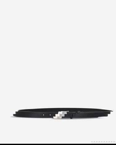 Bælter Neighborhood Leather Belt Narrow Silver Buckle Sort | 252PKNH-AC01 BLACK, 1