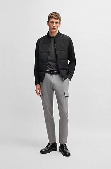 Bomberjakke BOSS Padded Zip-Up Sweatshirt Sort | 50532767, 1