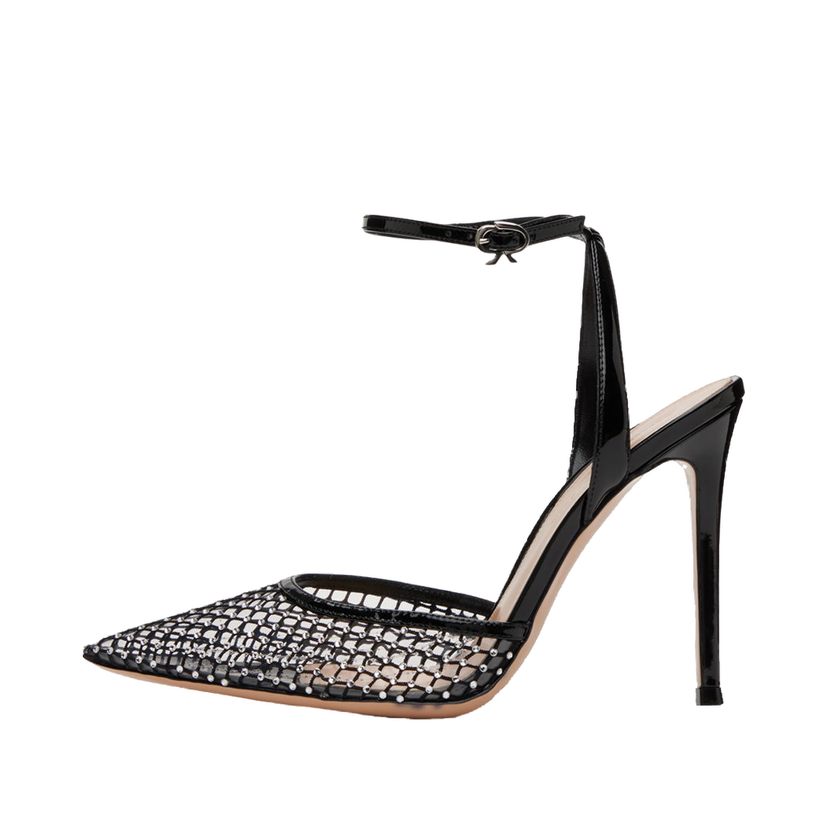 Sneakers og sko Gianvito Rossi Crystal Mesh Pointed Heels Sort | G95436.15RIC.LPE