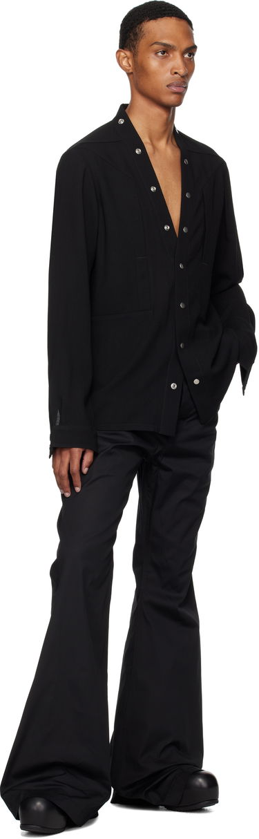 Skjorte Rick Owens Concordians Larry Fogpocket Shirt Sort | RU02E1287 WA, 3