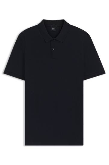Polo skjorte BOSS Herringbone Polo Shirt Sort | 50549593