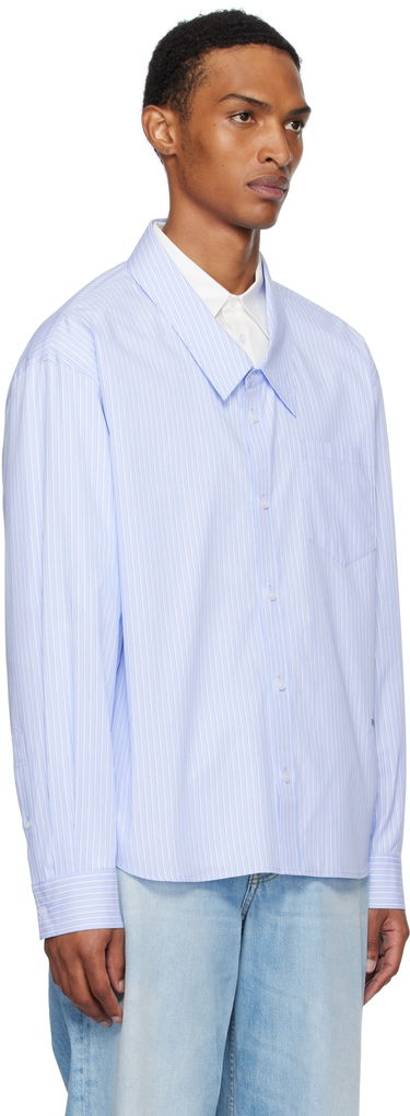 Skjorte We11done We11done Striped Layered Shirt Blå | WD-SH2-25-182-M-BL, 1
