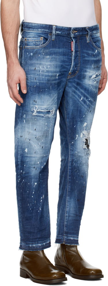 Jeans DSQUARED2 Dsquared2 Medium Ripped Wash Bro Jeans Blå | S74LB1634_S30872, 1