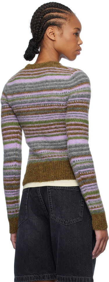 Sweater GANNI Ganni Soft Wool Stripe Cardigan Flerfarvet | K2355, 2