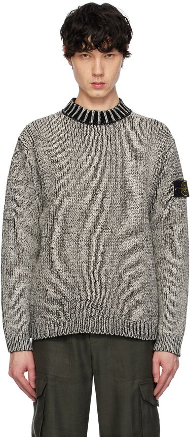 Sweater Stone Island Stone Island Crewneck Cotton Chenille Sweater Grå | K1S15 5100048 S00Z1, 0