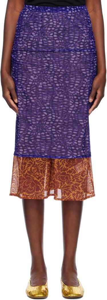 Nederdel Dries Van Noten Dries Van Noten Mesh Midi Skirt Lilla | 251-011162-1619, 0