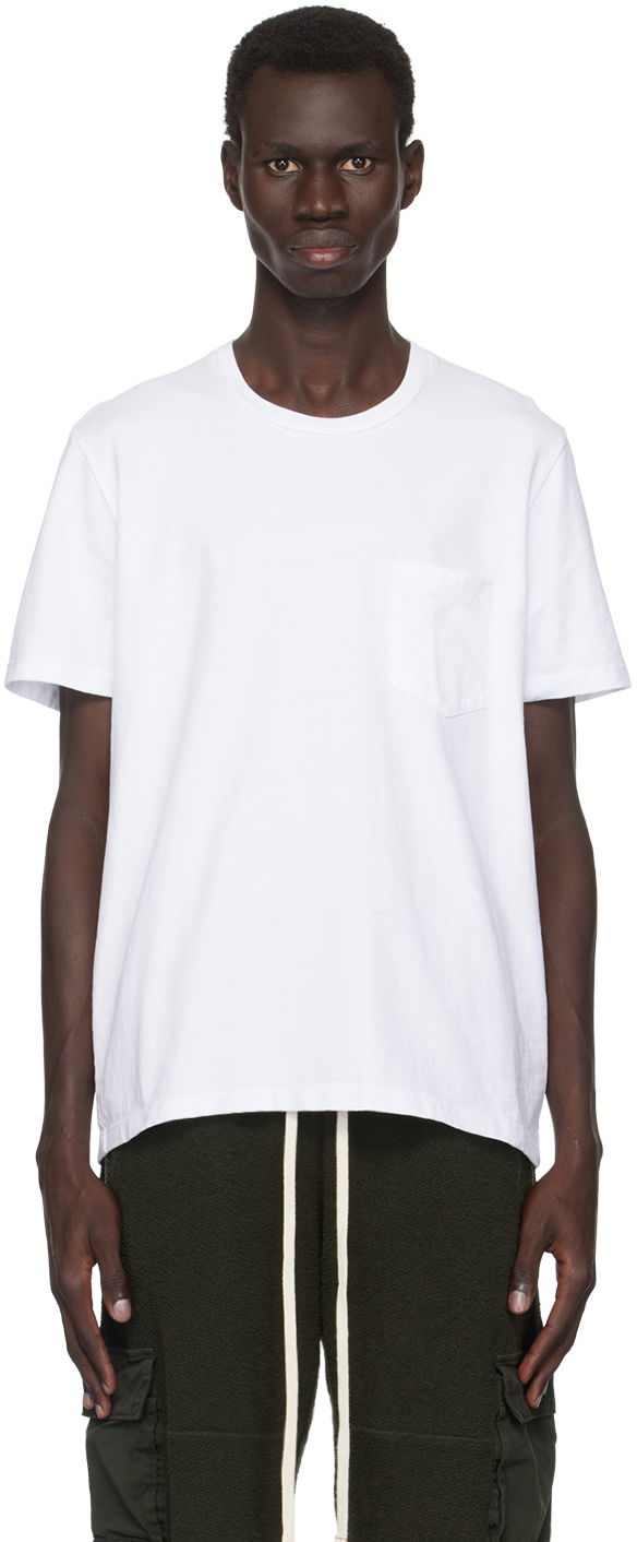 T-shirt LES TIEN Les Tien Heavyweight Classic Pocket Tee Hvid | HV-2002