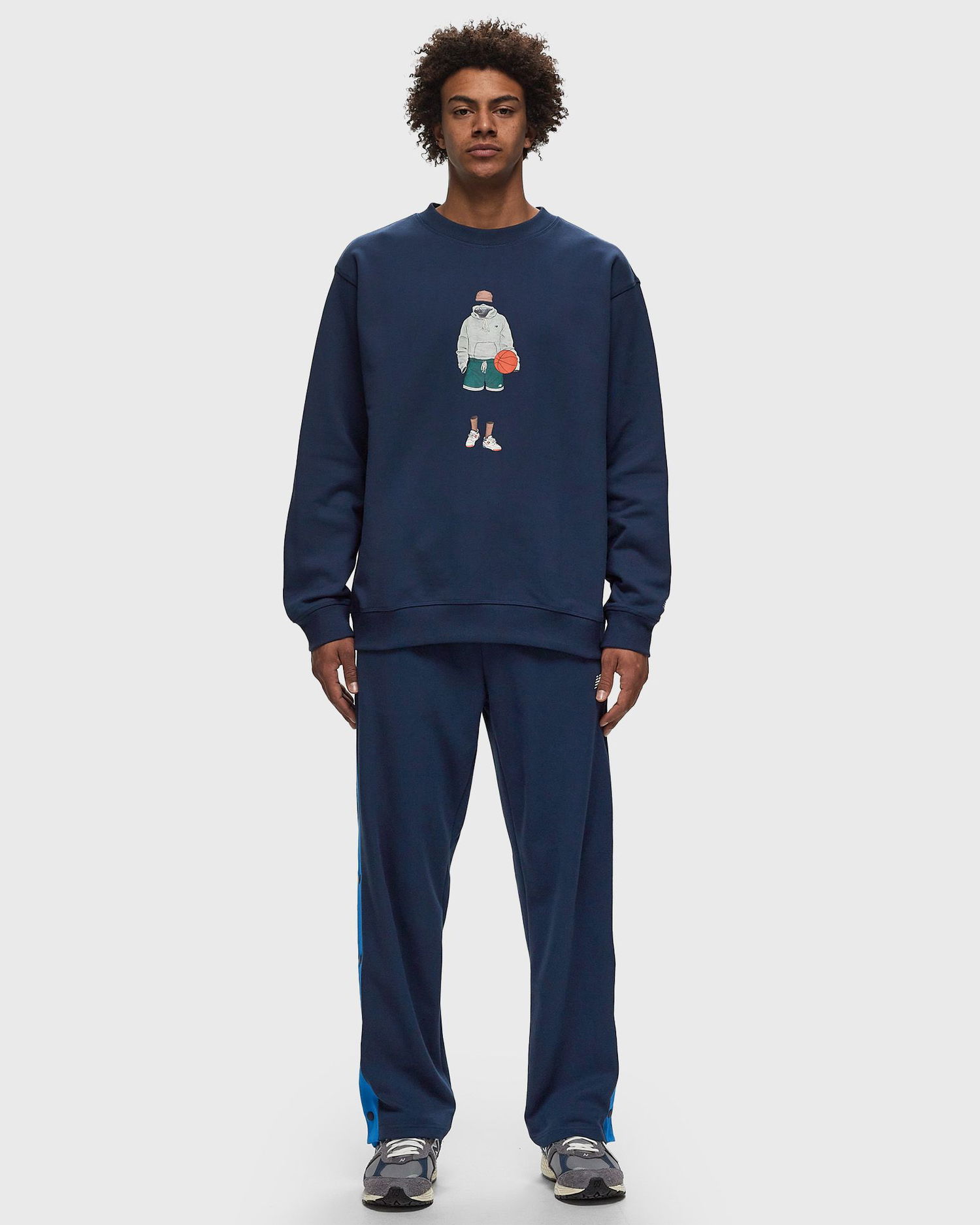 Sweatshirt New Balance Athletics Sport Style Relaxed Crew Mørkeblå | MT41538-NNY, 1