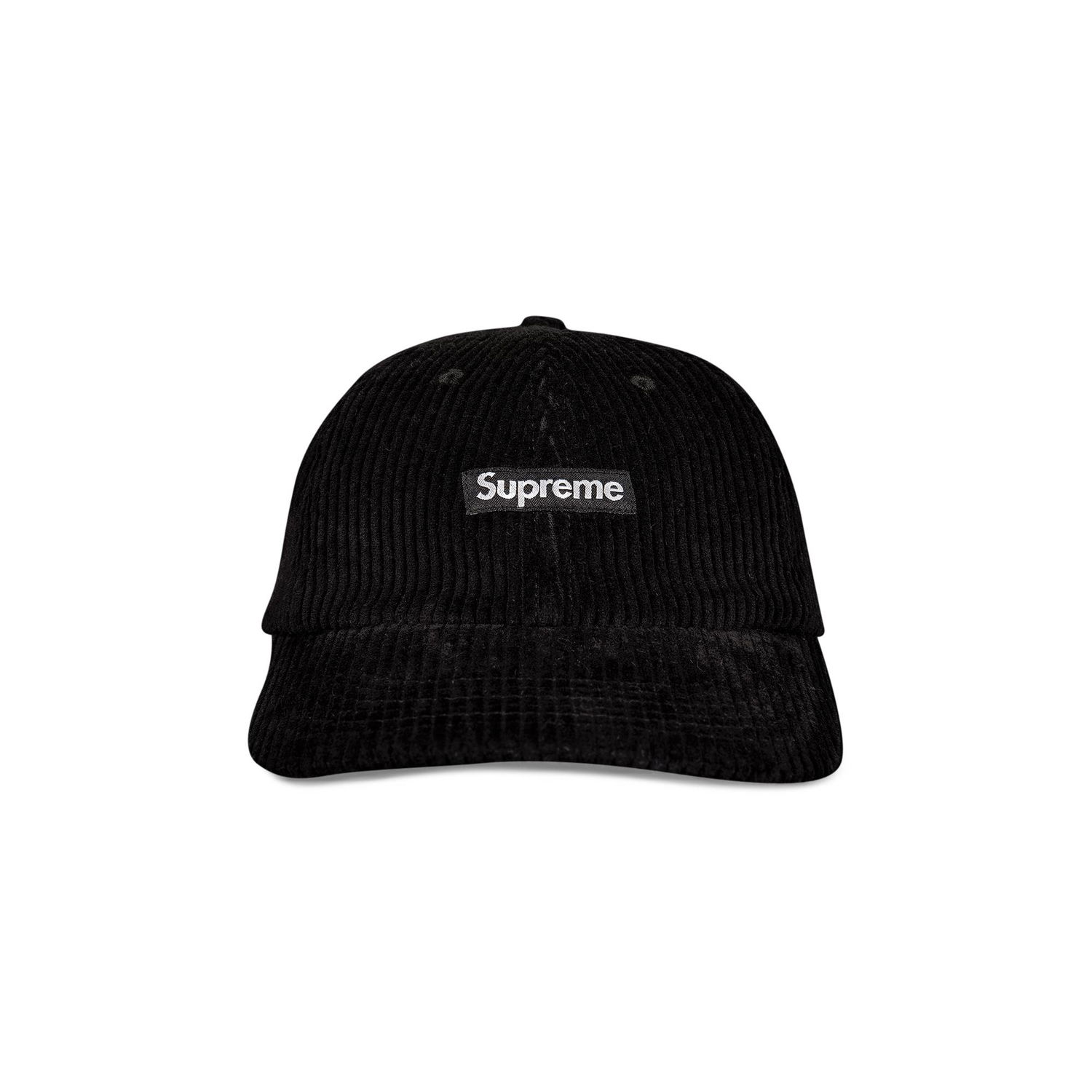 Kasket Supreme Ripple Corduroy Small Box 6-Panel Sort | FW20H89 BLACK, 1