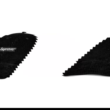Kasket Supreme Ripple Corduroy Small Box 6-Panel Sort | FW20H89 BLACK, 1