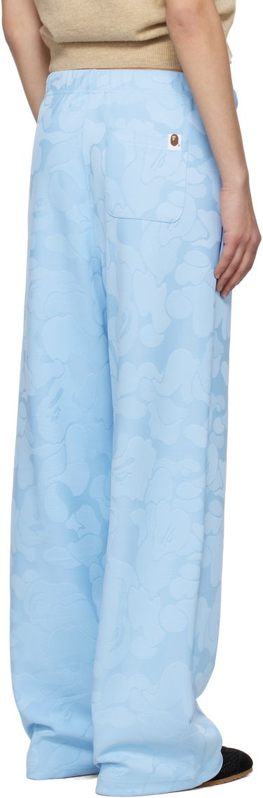 Joggingbukser BAPE A Bathing Ape Camo Jacquard One Point Wide Lounge Pants Blå | 001PTL302005L, 2