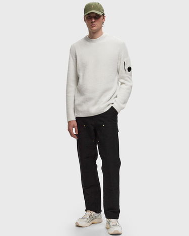 Sweater C.P. Company Fleece Knit Crewneck Pullover Hvid | 17CMKN212A006170A-M12, 1