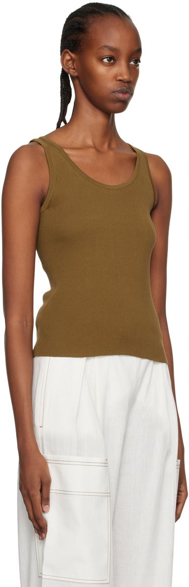 Tanktop Max Mara Show Ribbed Tank Top Grøn | 2313610232600 MM12117, 3