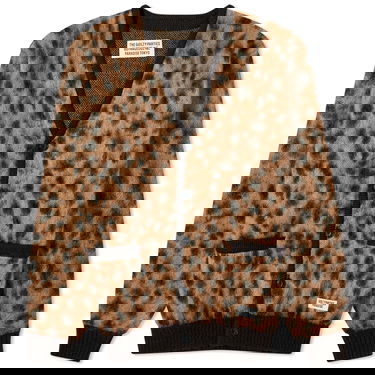 Sweater WACKO MARIA Leopard Mohair Cardigan Brun | 23FW-WMK-KN13-BGE, 0