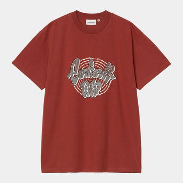 T-shirt Carhartt WIP S/S Chedda T-Shirt heavy stone wash Bourgogne | I035428_9, 0