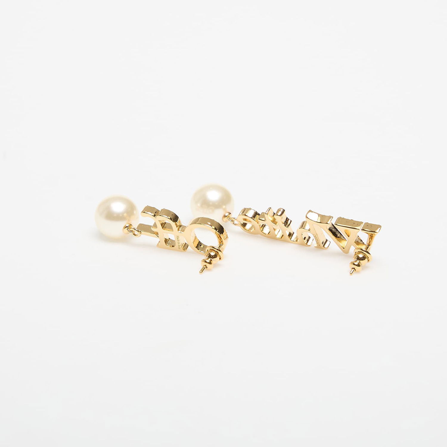 Øreringe Off-White Off-White Logo Earrings with Pearls and Rhinestones Metalisk | OWOD298C99MET0017601, 1