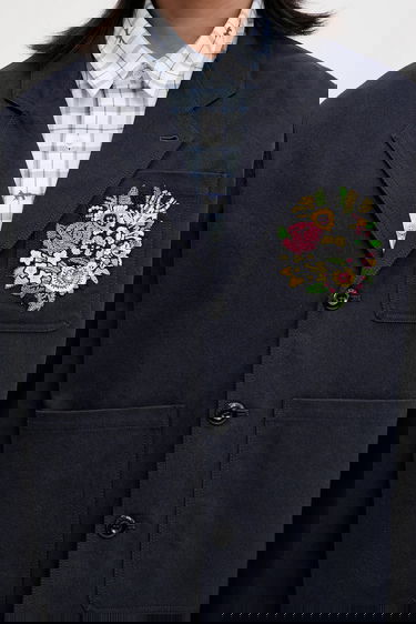 Jakke KENZO Kenzo Embroidered Flower Chore Jacket Mørkeblå | FF55VE2319GV.79, 3