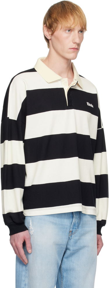 Polo skjorte Rhude Rhude Striped Piqué Polo Sort | RHSS25PO03012, 1