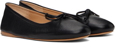 Sneakers og sko JW Anderson JW Anderson Round-Toe Leather Ballerinas Sort | BL0031-LA0323, 3