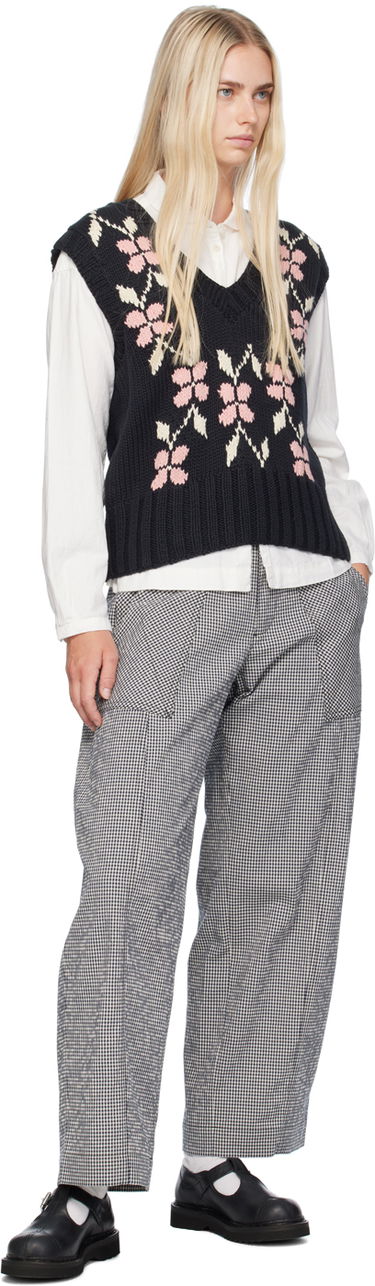 Vest YMC YMC Heidi Floral Knit Vest Sort | Q8WMA, 3