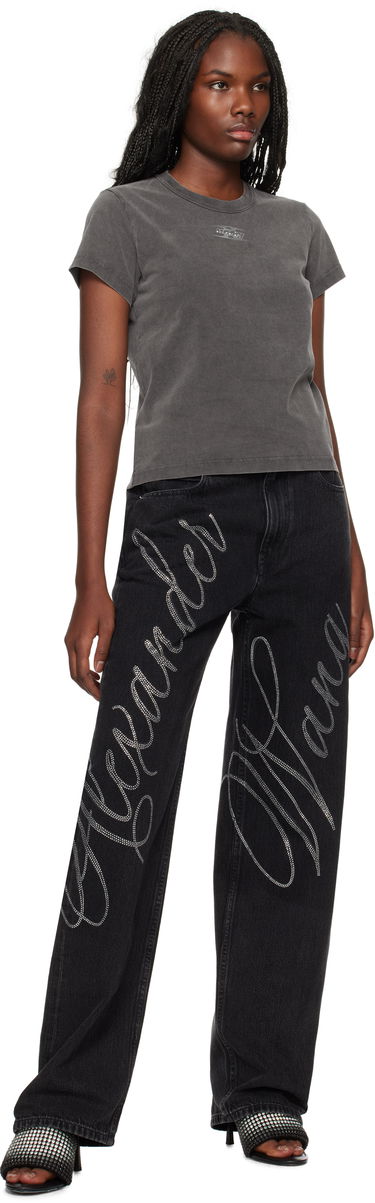 T-shirt Alexander Wang Blade Logo Embossed T-Shirt Grå | 4CC4241514, 3