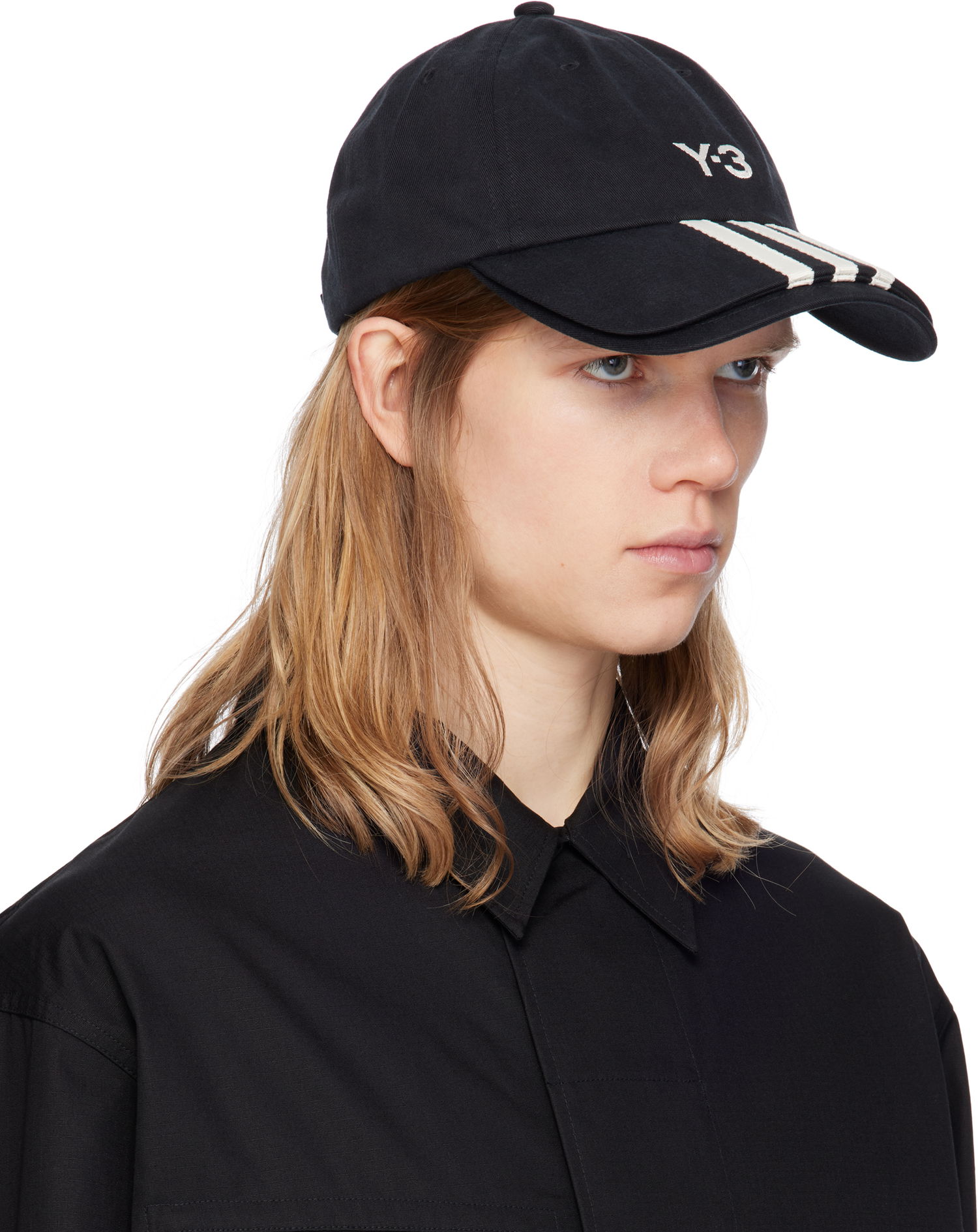 Kasket Y-3 Y-3 3-Stripes Baseball Cap Sort | JN7183, 1