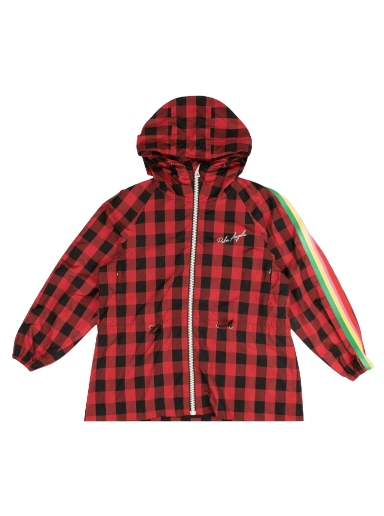 Vindjakke Palm Angels Buffalo Plaid Multicolor Stripe Windbreaker Rød | PWEB004S21FAB0022501