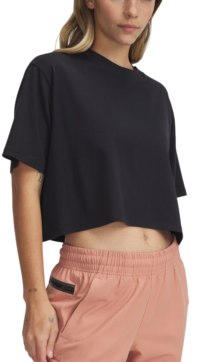 Crop top Under Armour Rival Short Sleeve Crop T-Shirt Sort | 1389721-001