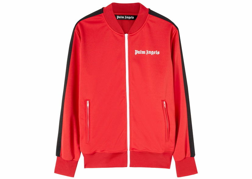 Jakke Palm Angels Palm Painted Jacket Red/Black Rød | PMBD035T22FAB0012510
