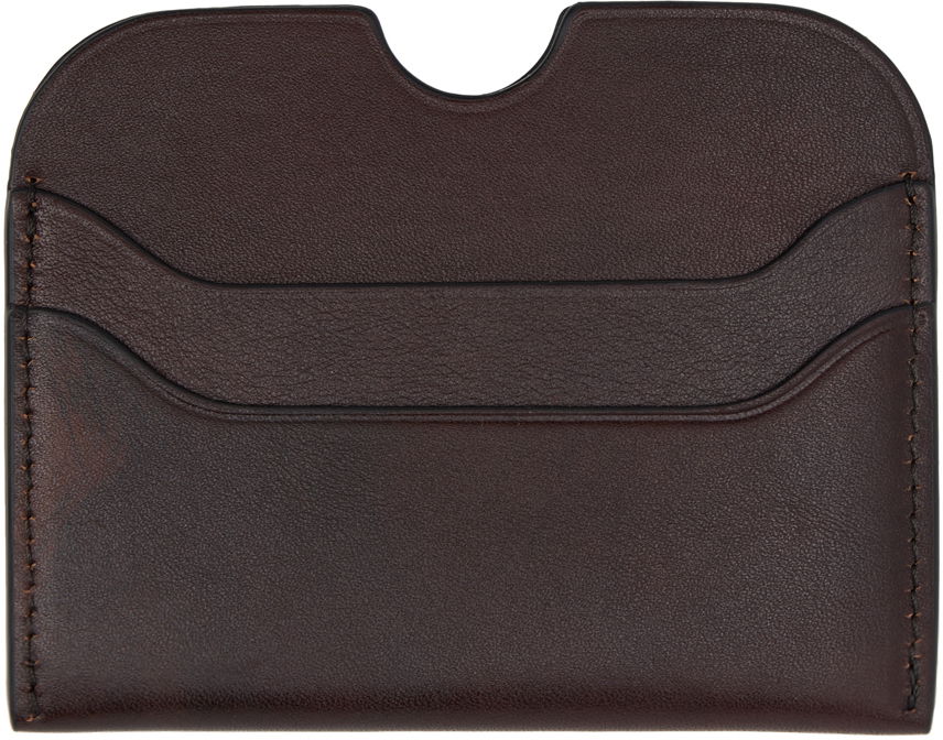 Tegnebog Acne Studios Leather Card Holder Brun | CG0268-, 1