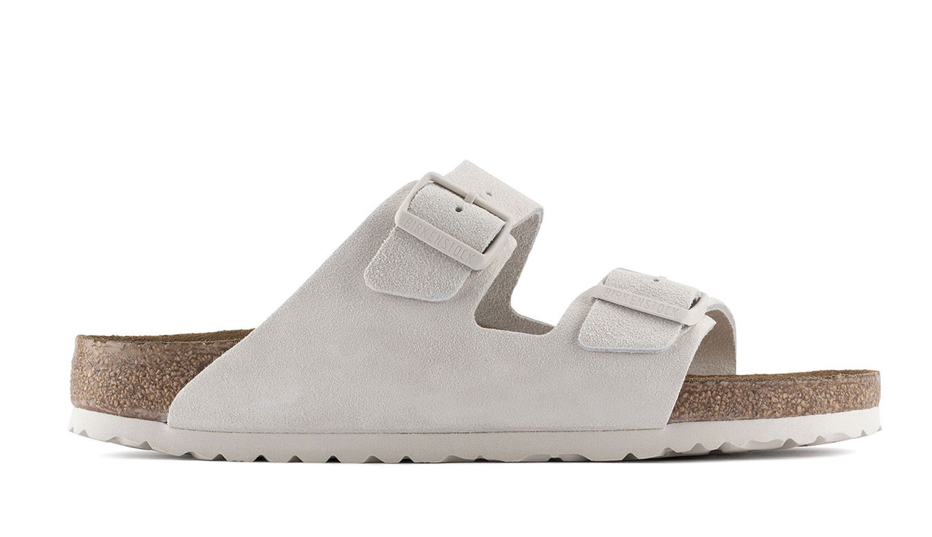 Sneakers og sko Birkenstock Arizona Soft Footbed Suede Leather Narrow Fit Hvid | 1024516, 0