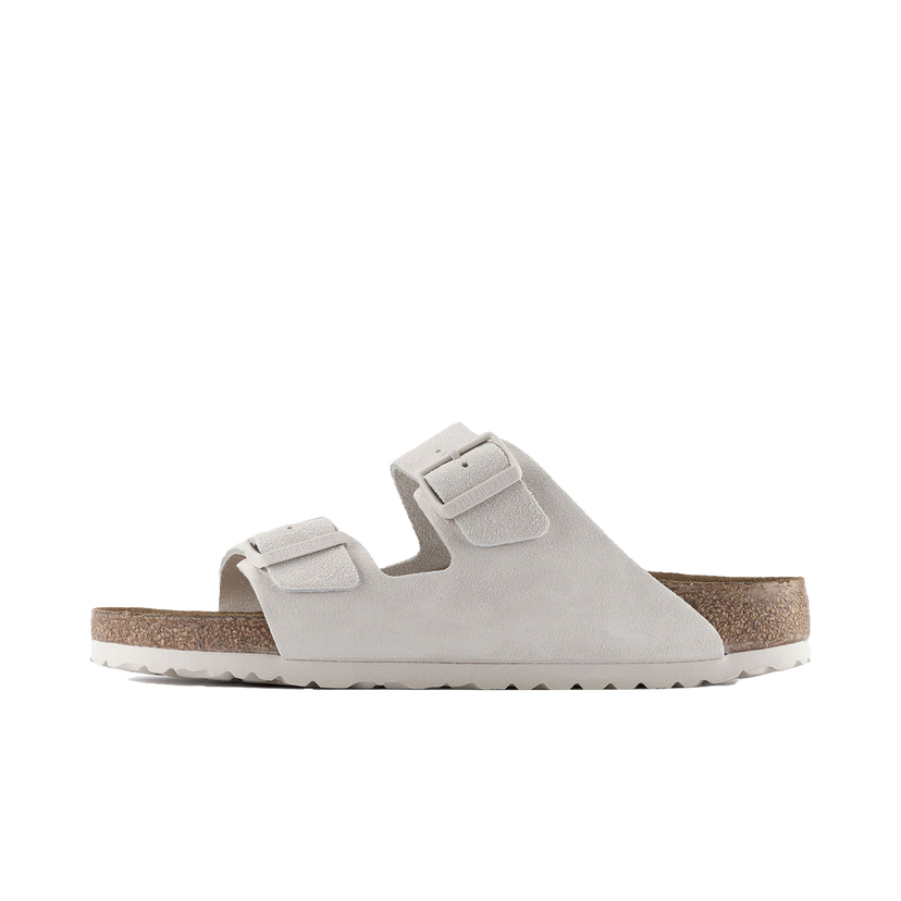 Sneakers og sko Birkenstock Arizona Soft Footbed Suede Leather Narrow Fit Hvid | 1024516