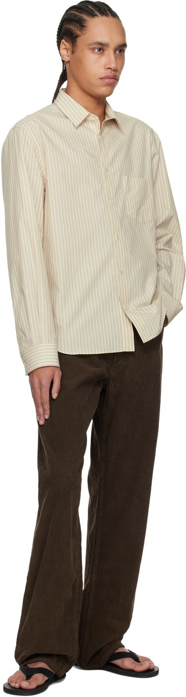 Skjorte The Row The Row Ashford Striped Shirt Beige | 851-W3585, 3