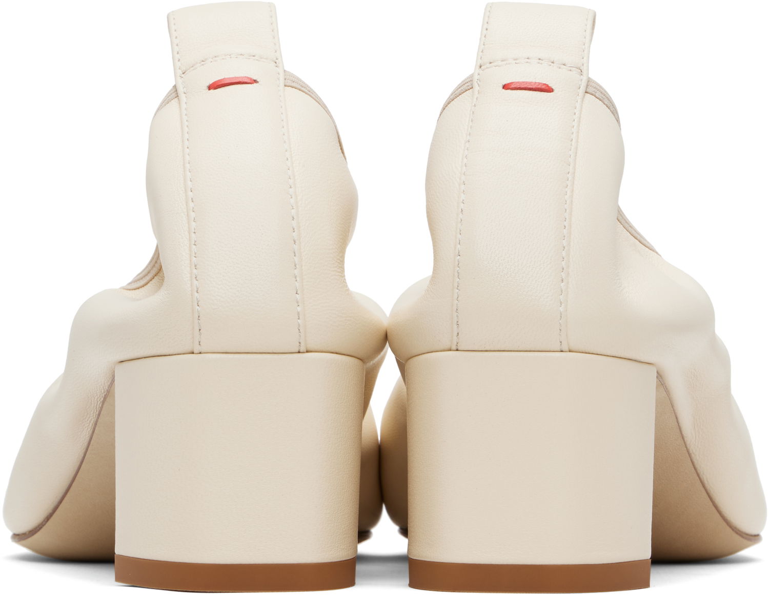 Skopleje Aeyde Aeyde Narissa Ruched Block Heels Hvid | A11-PU0600001002-225, 1