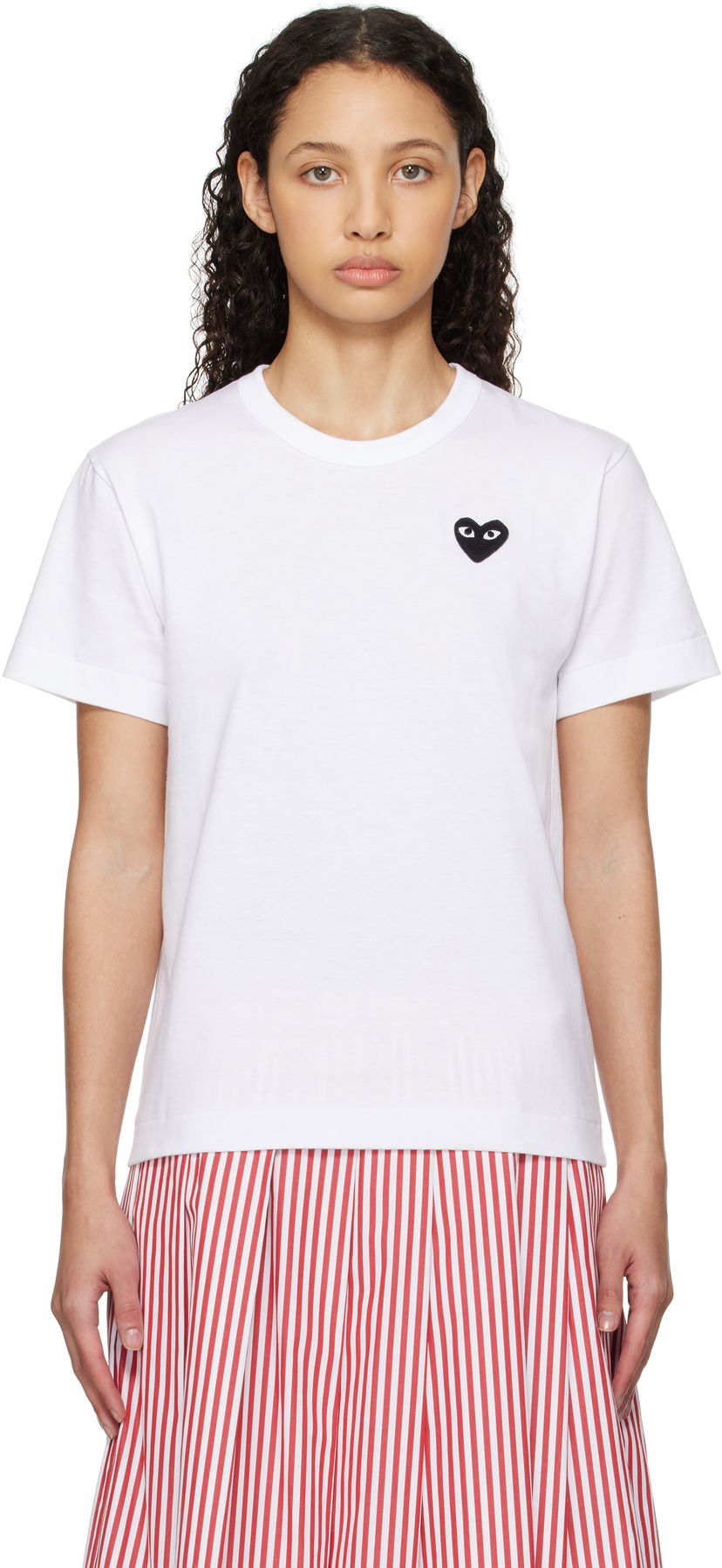 T-shirt Comme des Garçons COMME des GARÇONS PLAY Heart T-Shirt Hvid | T064-051