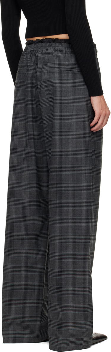 Bukser Diesel Plaid Wide-leg Drawstring Waist P-Yrite Trousers Grå | A18382 0DEBS, 2