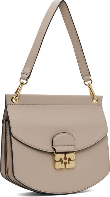 Håndtaske GANNI GANNI Small Apo-G Shoulder Bag Beige | A6460, 1