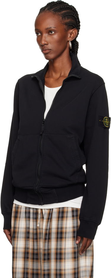 Jakke Stone Island Stone Island Organic Cotton Fleece Jacket Sort | K2S15 6100063 S0051, 3